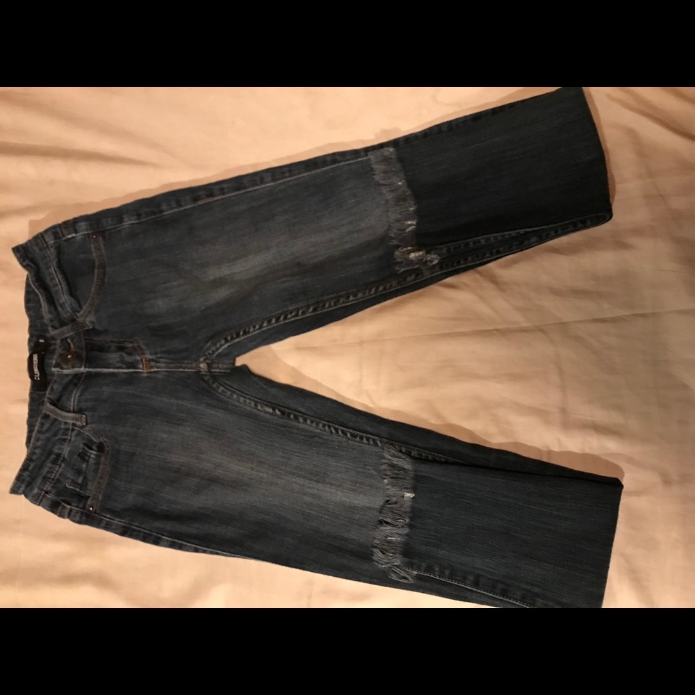 Blue skinny jeans